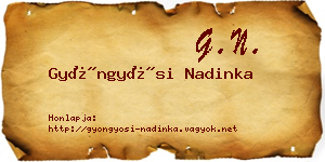 Gyöngyösi Nadinka névjegykártya